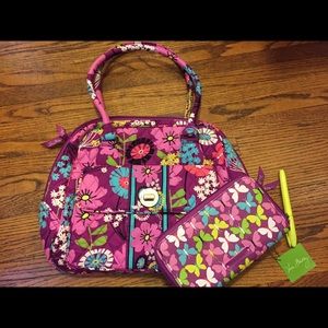 NWOT Vera Bradley satchel flutterby pattern